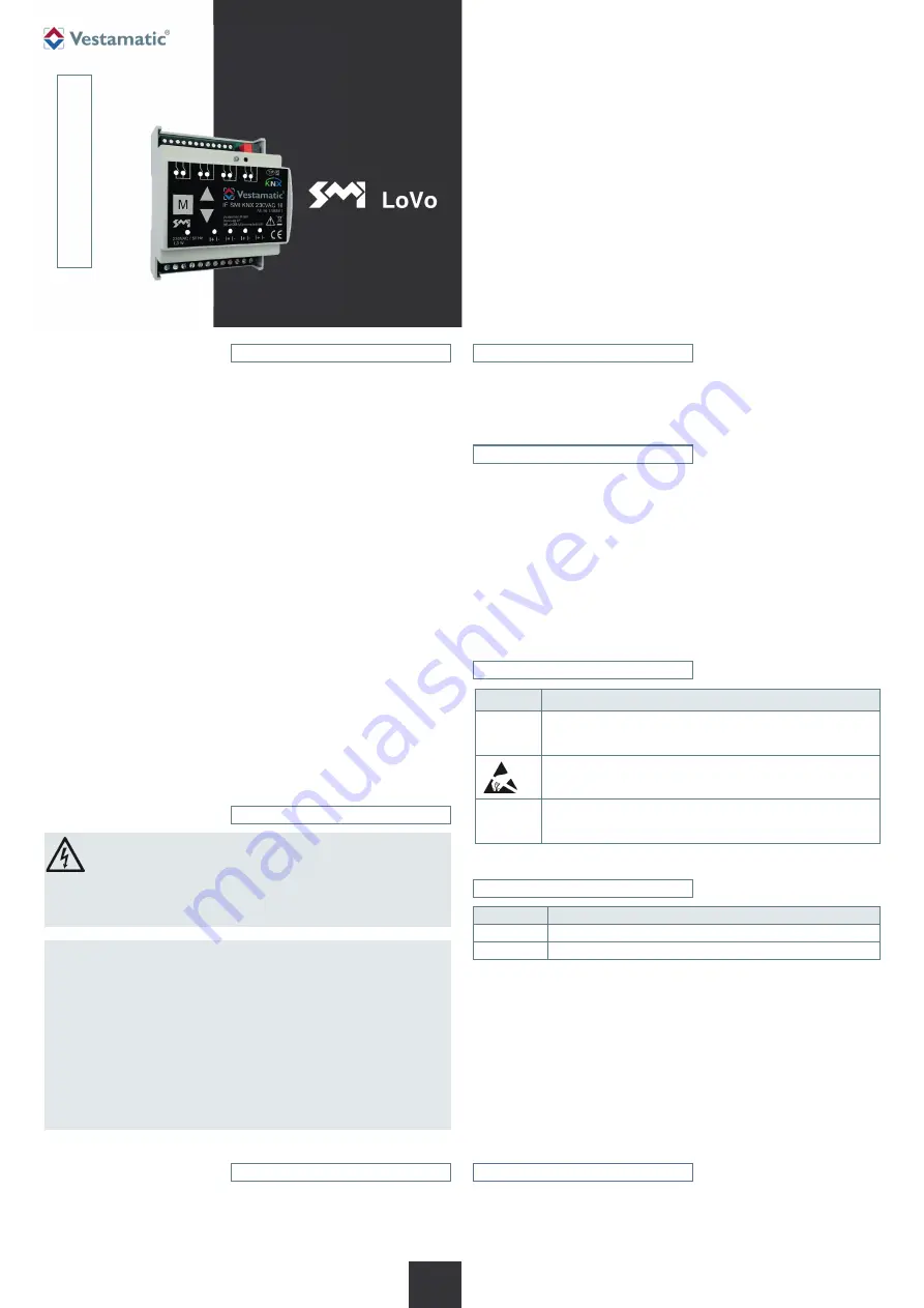 Vestamatic IF SMI KNX 230VAC 16 Скачать руководство пользователя страница 1