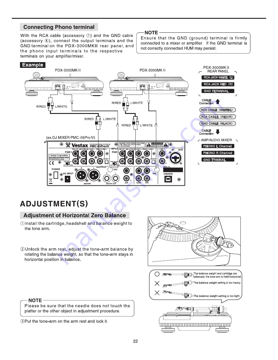 Vestax PDX-3000MKII Скачать руководство пользователя страница 8