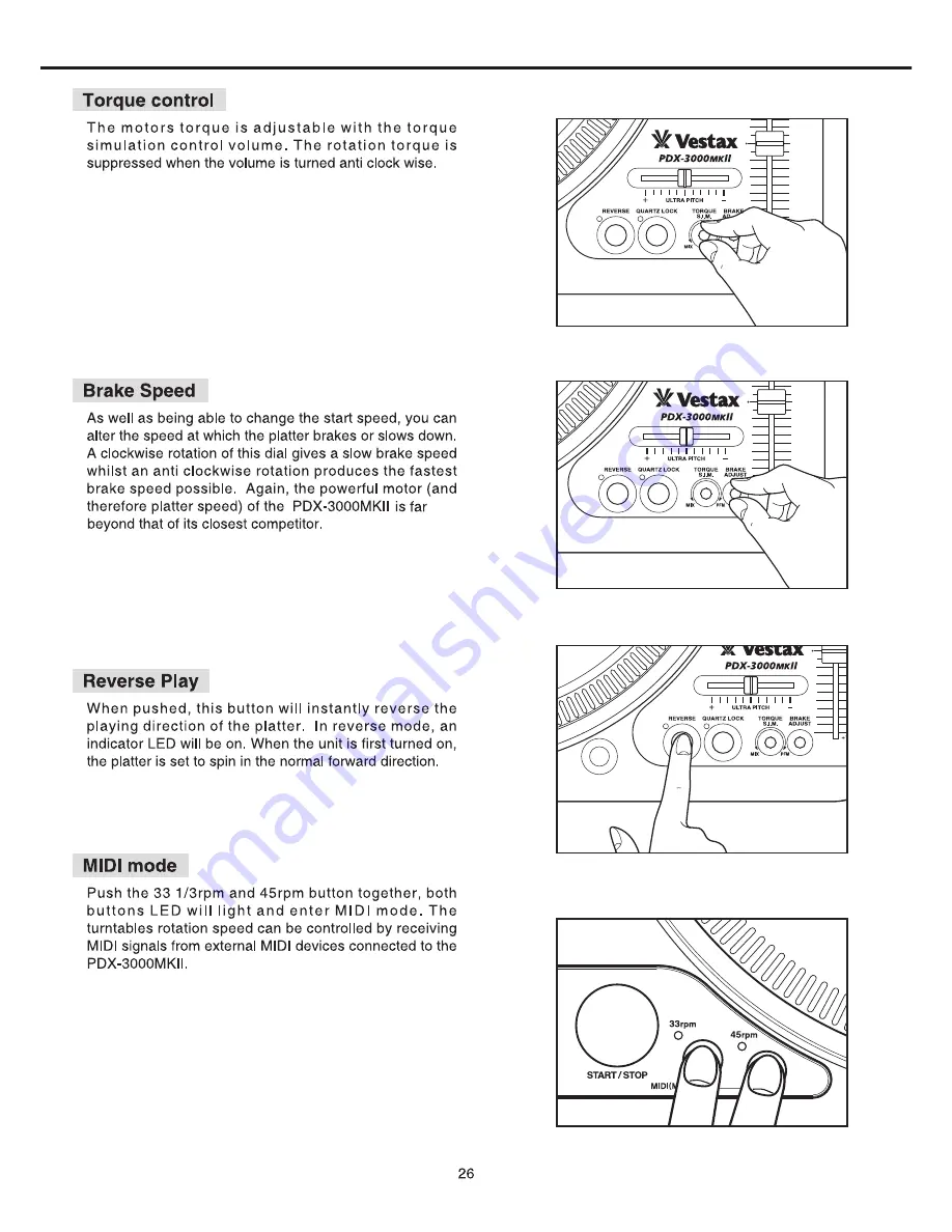 Vestax PDX-3000MKII Owner'S Manual Download Page 12