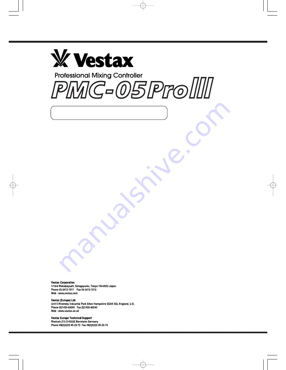 Vestax PMC-05PRO3 Скачать руководство пользователя страница 12