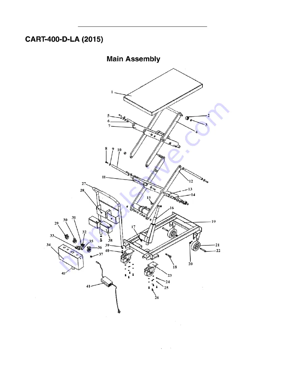 Vestil CART-400-D-LA Instruction Manual Download Page 3