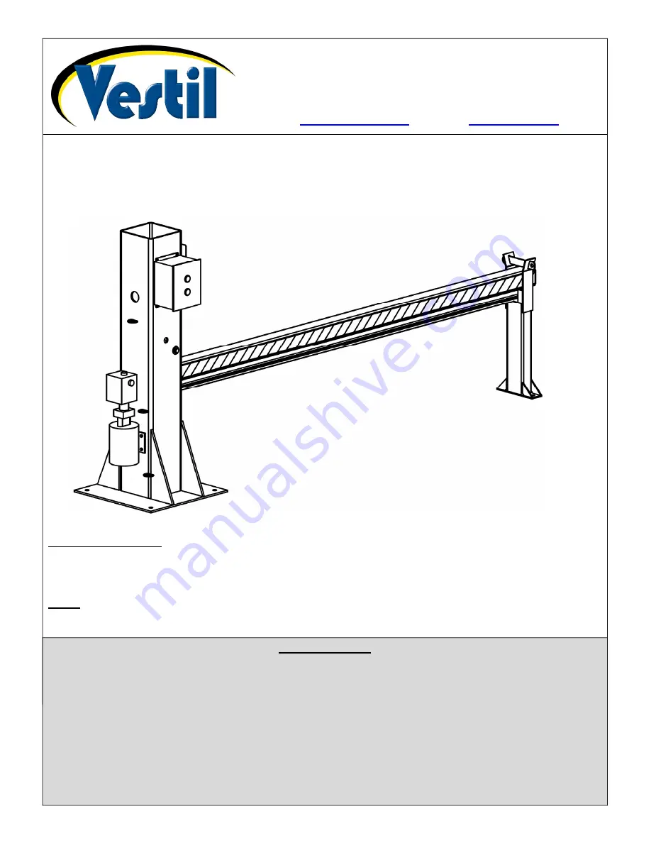 Vestil DJG-100 Instruction Manual Download Page 1