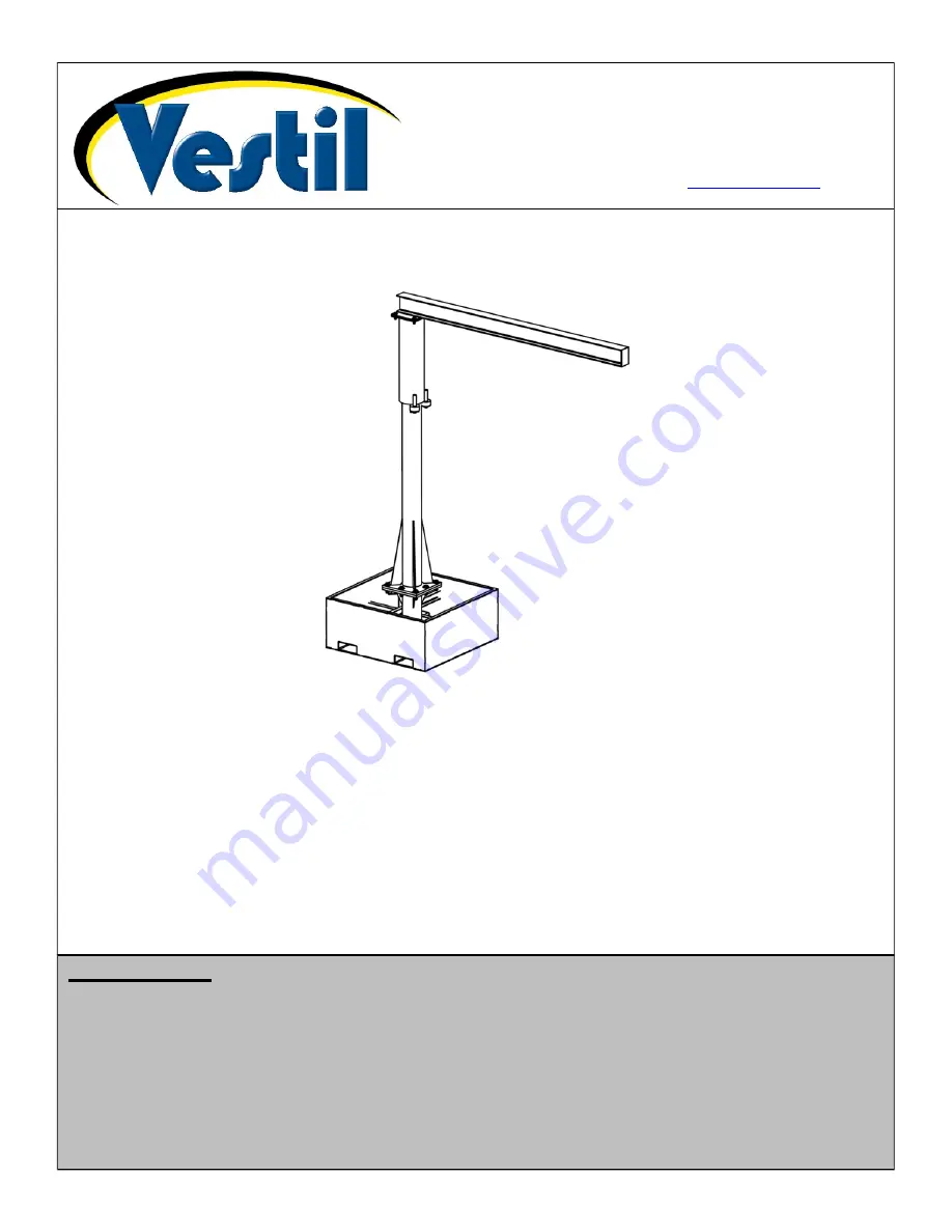 Vestil JIB-CB Series Скачать руководство пользователя страница 1