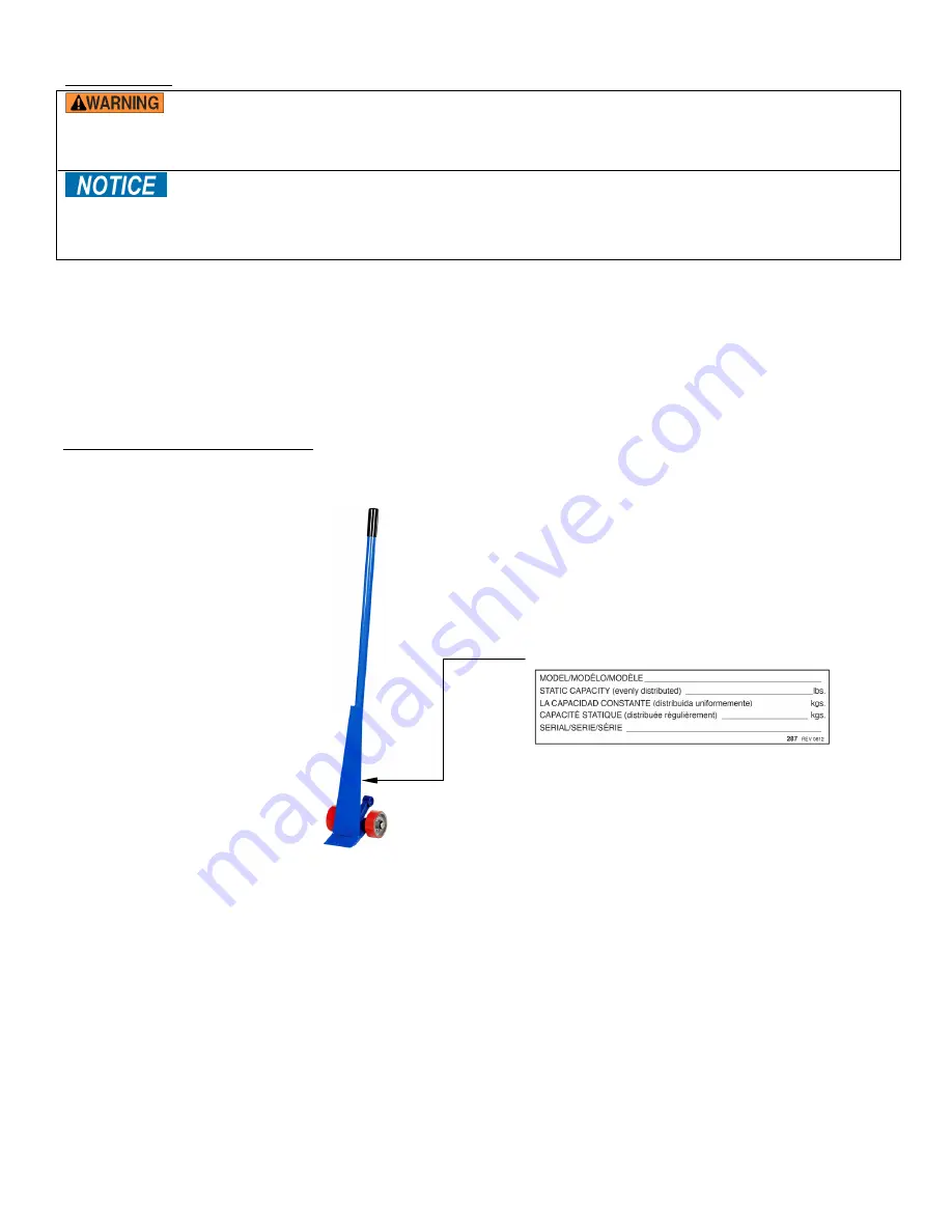 Vestil PLBS Series Instruction Manual Download Page 4