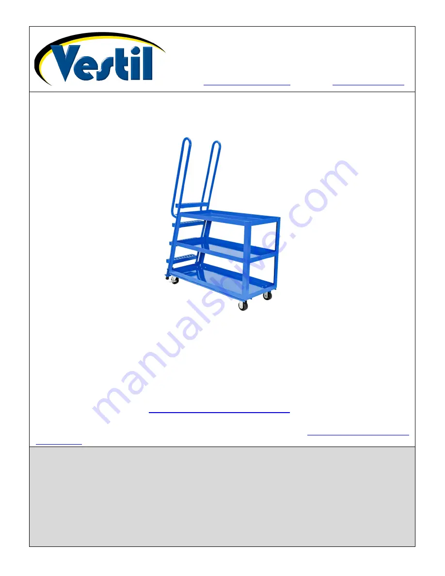 Vestil SPS-HD Series Instruction Manual Download Page 1