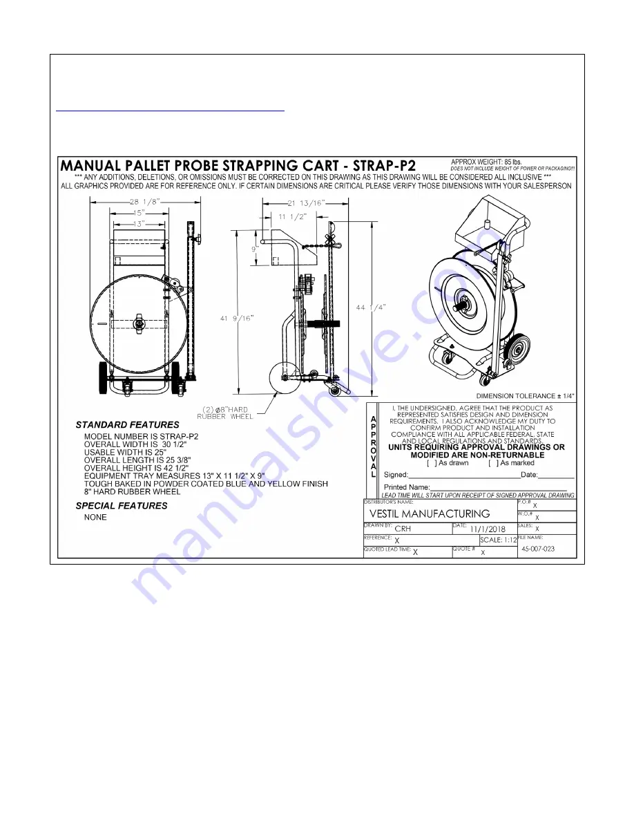 Vestil STRAP-P2 Manual Download Page 3