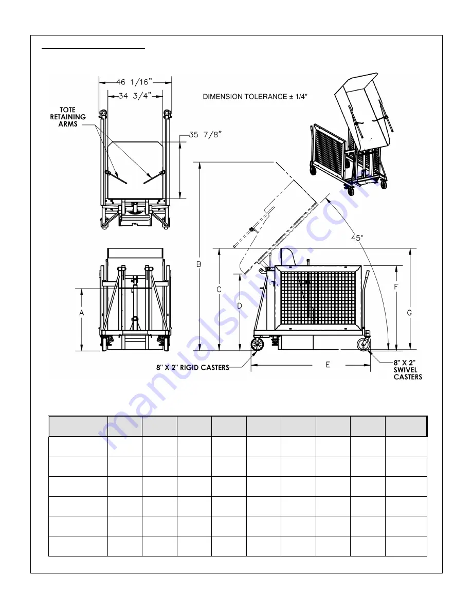 Vestil TCD Series Instruction Manual Download Page 3