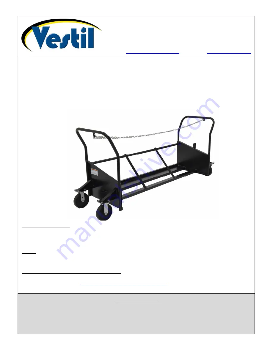 Vestil TH-CART-64 Manual Download Page 1