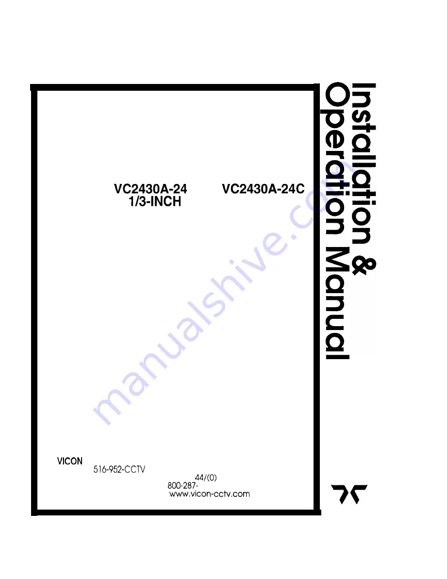 Vicon VC2430A-24 Скачать руководство пользователя страница 1