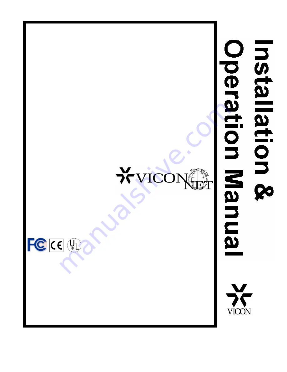 Vicon VN-301TV4 Installation & Operation Manual Download Page 1