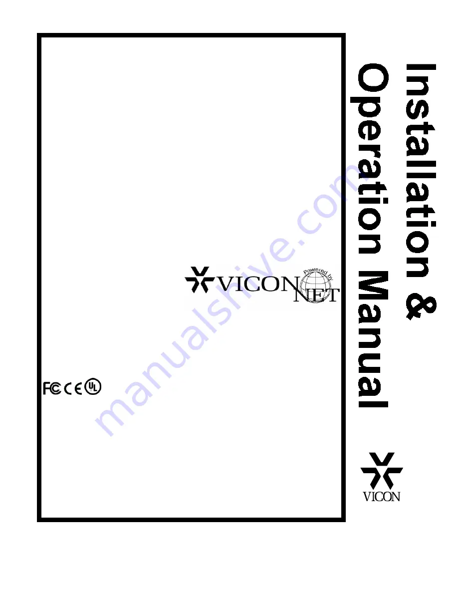 Vicon VN-301TV5 Installation & Operation Manual Download Page 1