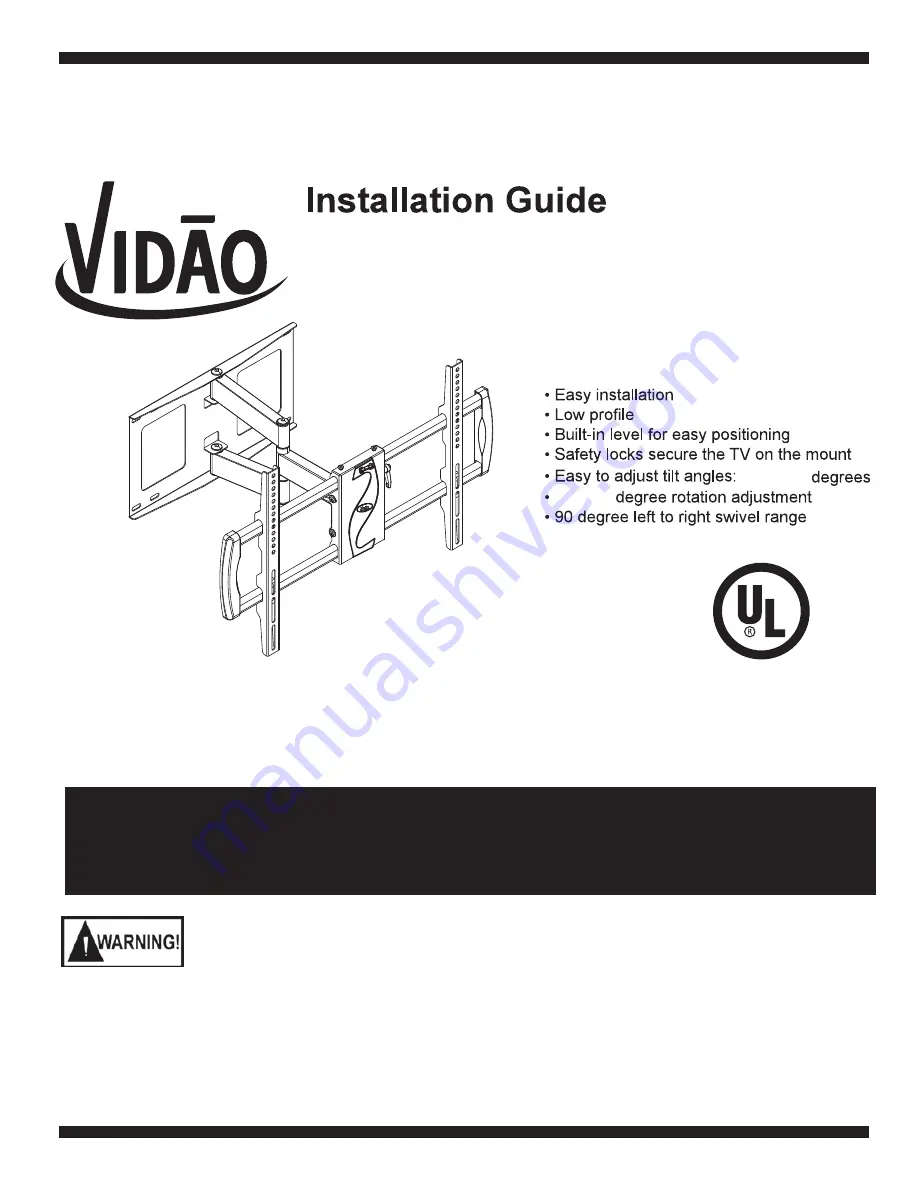 Vidao VXA980T Installation Manual Download Page 1