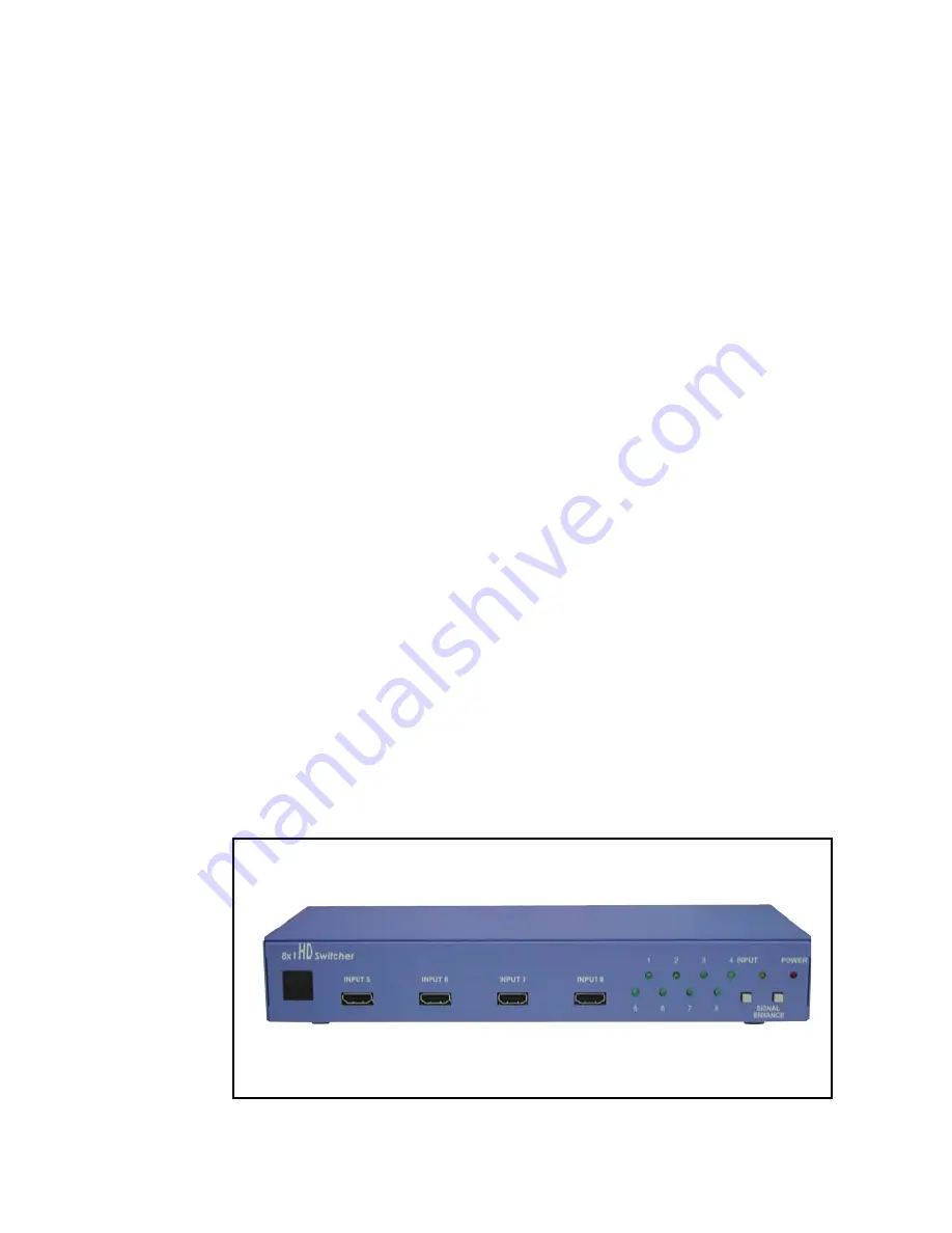 Video Products SE-HDMI-8-LC Operation Manual Download Page 1