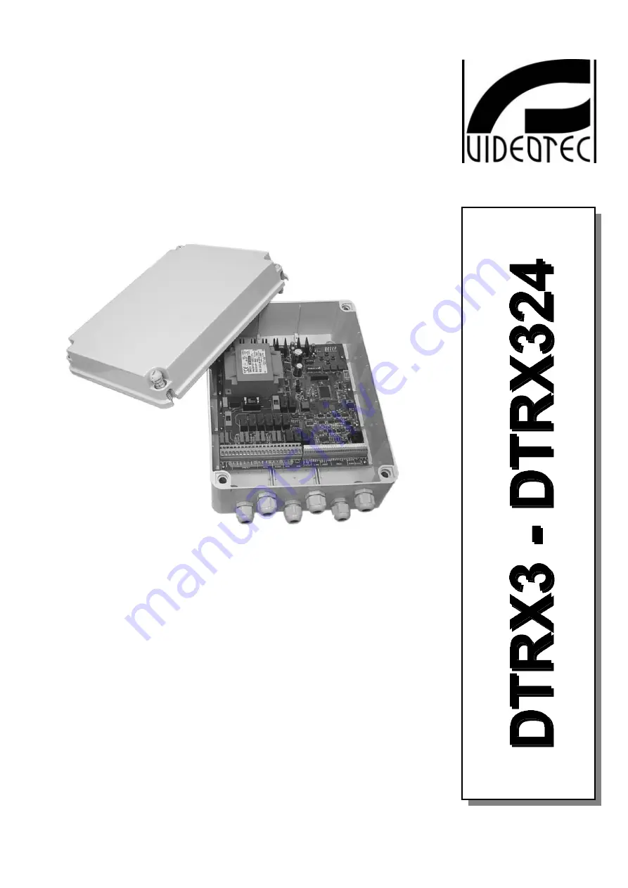 Videotec DTRX3 Operating Instructions Manual Download Page 1