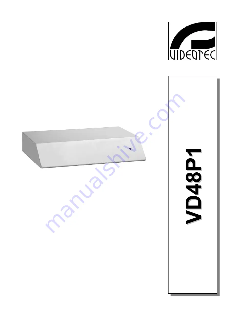 Videotec VD48P1 Operating Instructions Manual Download Page 35