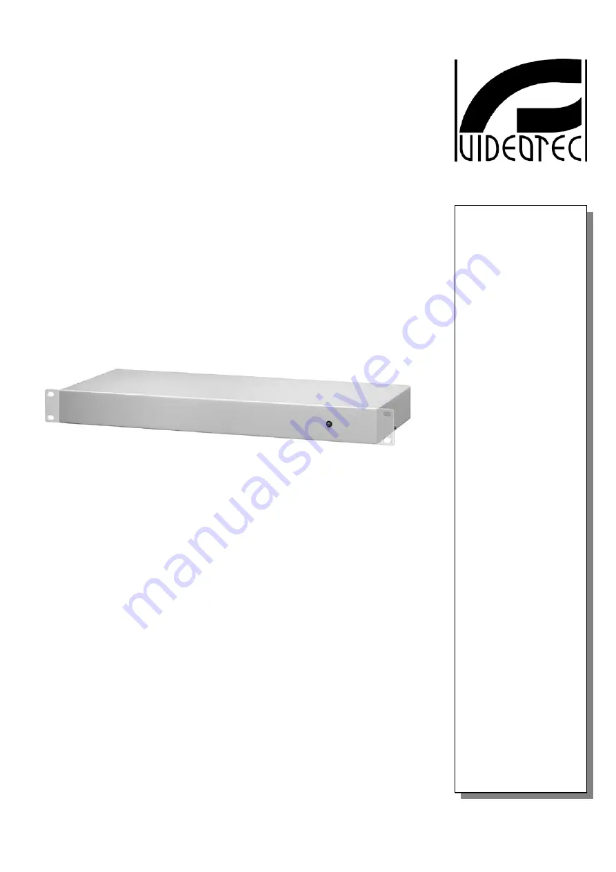 Videotec VD816PR1 Operating Instructions Manual Download Page 35