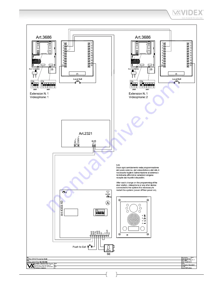 Videx 3686 Installation Manual Download Page 7