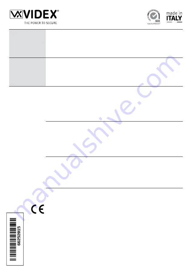 Videx CST2310 Quick Manual Download Page 24