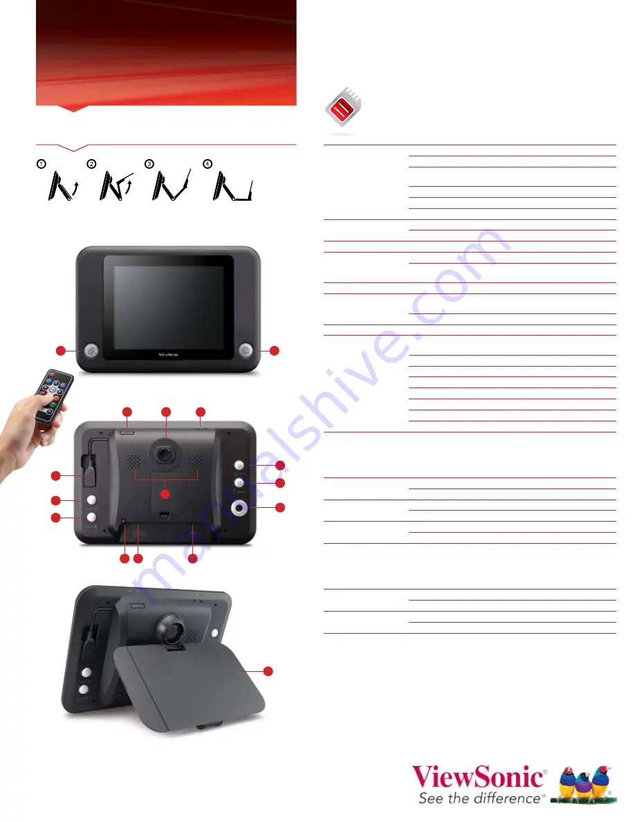 ViewSonic DPF8-CAM Specifications Download Page 2