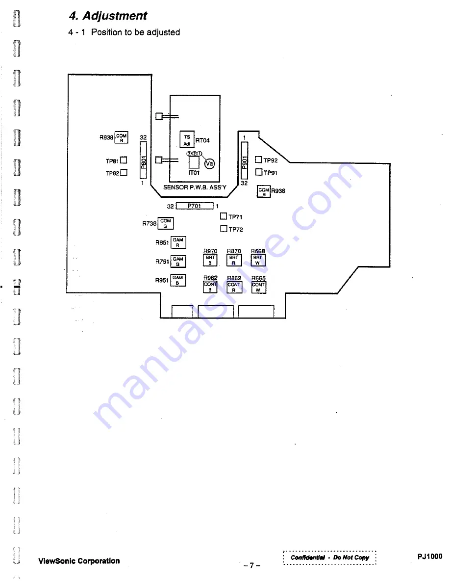 ViewSonic PJ1000 Скачать руководство пользователя страница 10