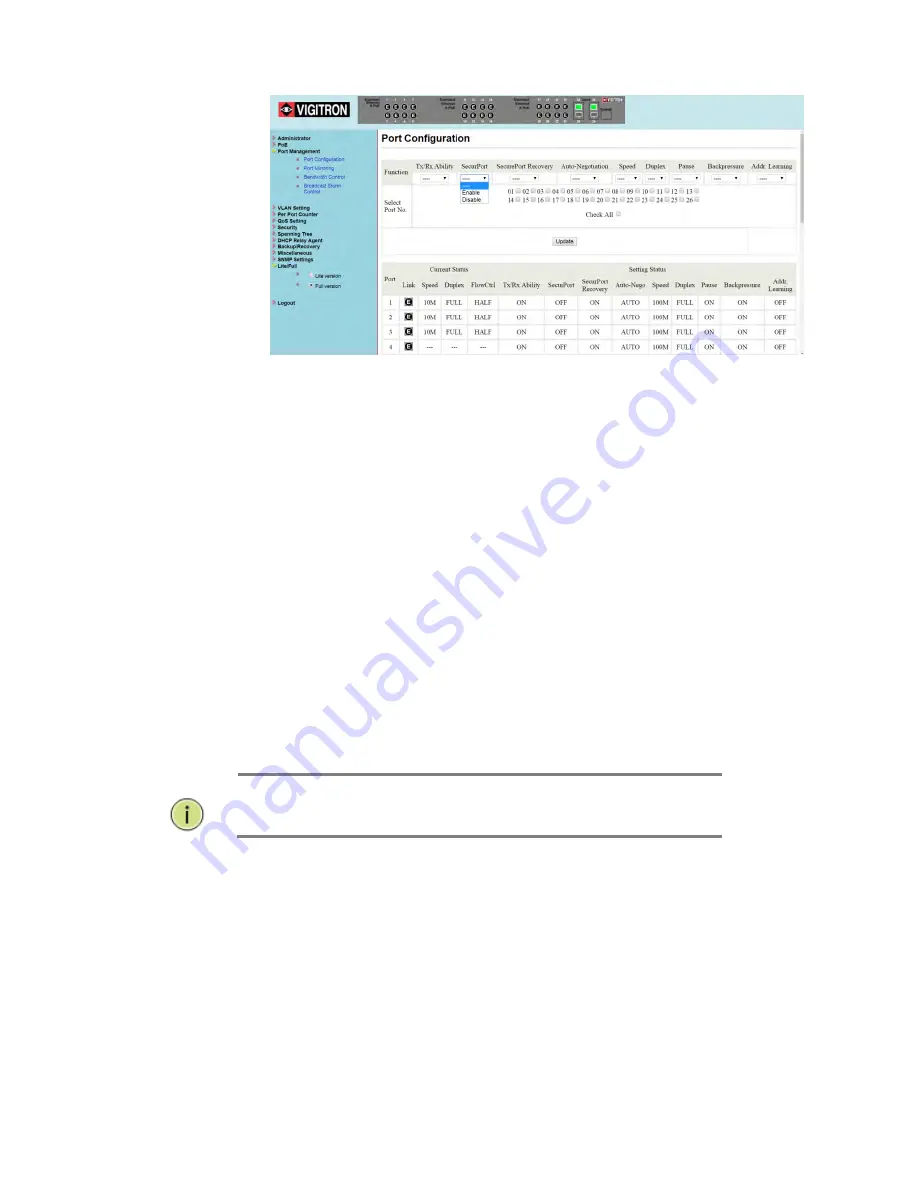 Vigitron MaxiiNet Vi32226 Operational Manual Download Page 46