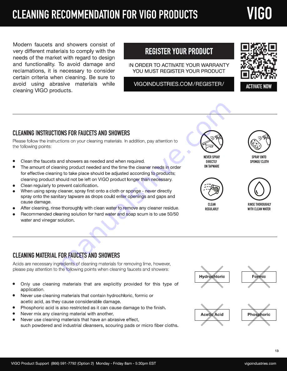 VIGO 00849922025896 Instructions Manual Download Page 13