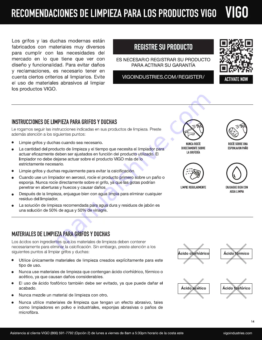 VIGO 00849922025896 Instructions Manual Download Page 14