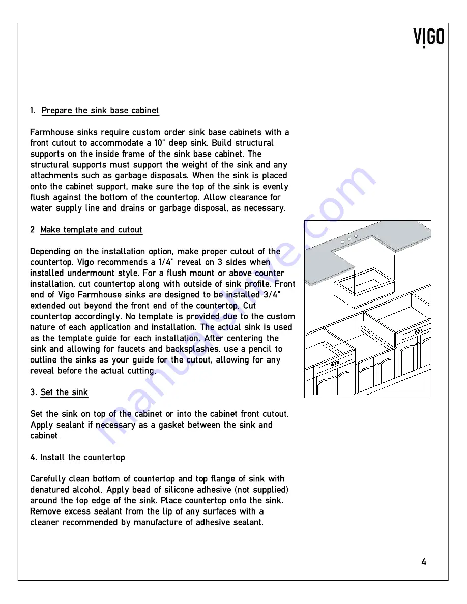 VIGO Farmhouse VG151026 Скачать руководство пользователя страница 4