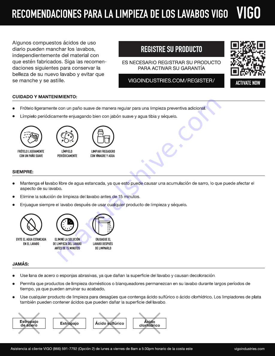 VIGO VGRA3318BLSL Manual Download Page 24