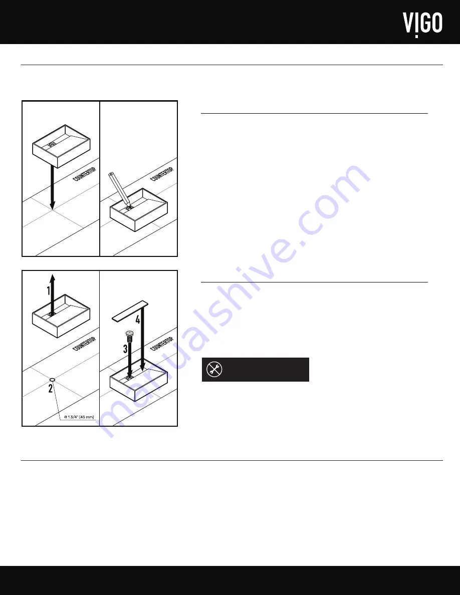 VIGO VIGO STARR RECTANGULAR MATTE STONE VG04025 Скачать руководство пользователя страница 3