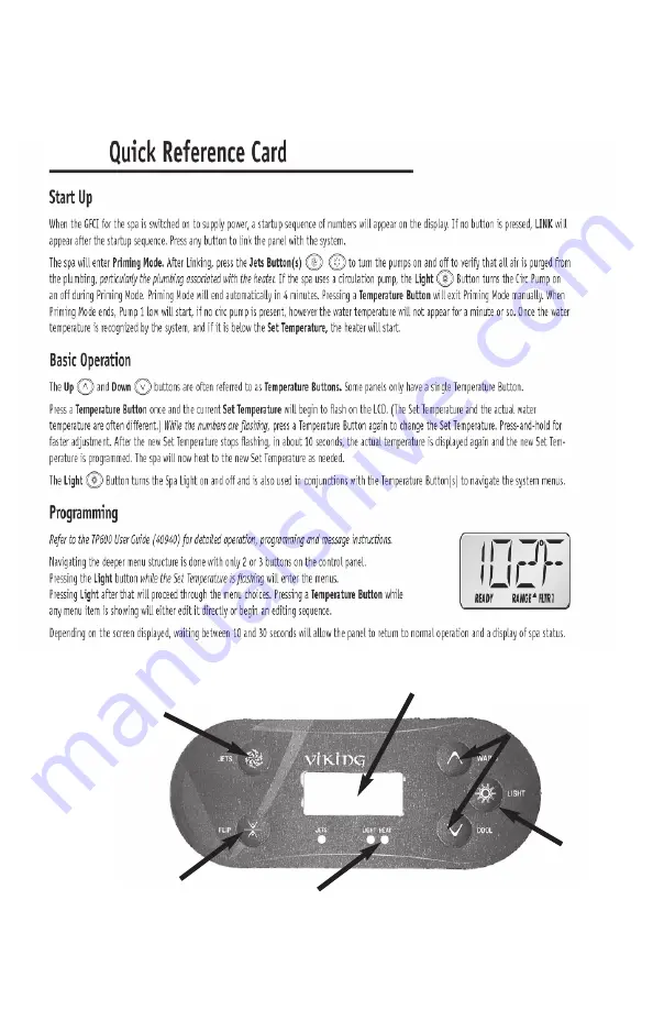 Viking spas spaTouch BP601 Owner'S Manual Download Page 11