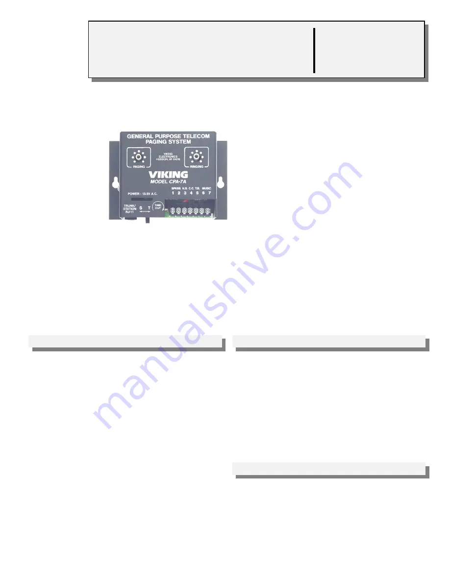 Viking CPA-7A Technical Practice Download Page 1