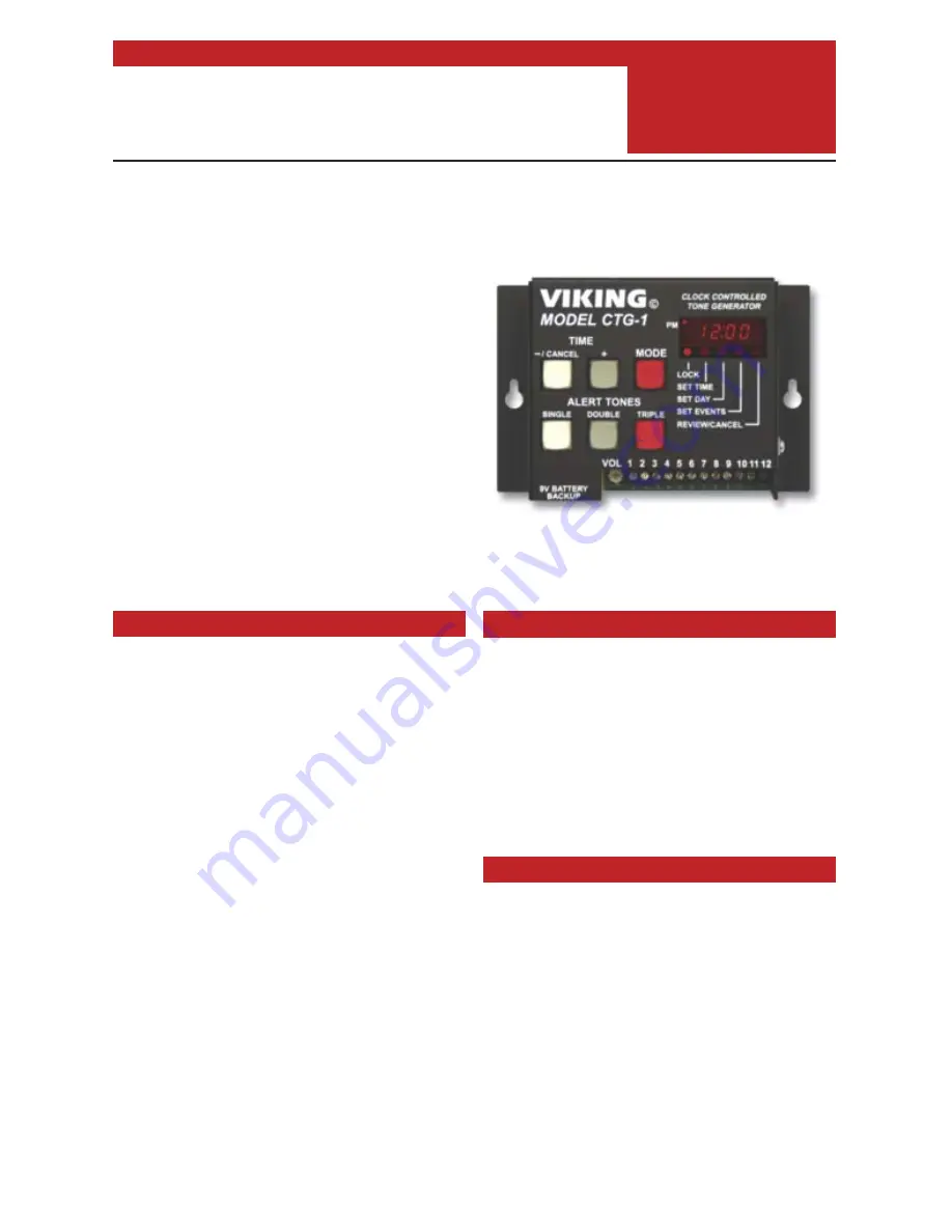 Viking CTG-1 Product Manual Download Page 1