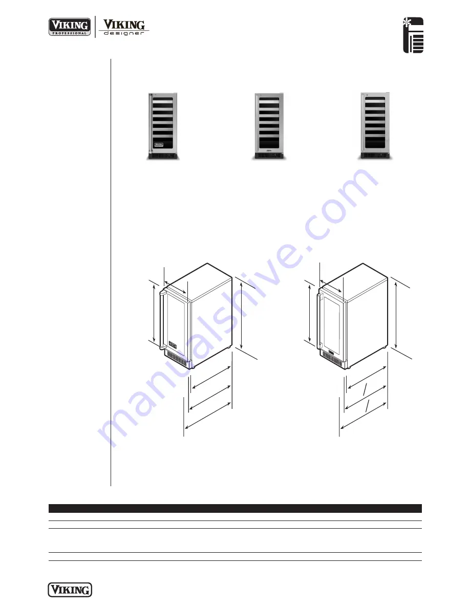 Viking Designer DFUW1541CR Скачать руководство пользователя страница 2