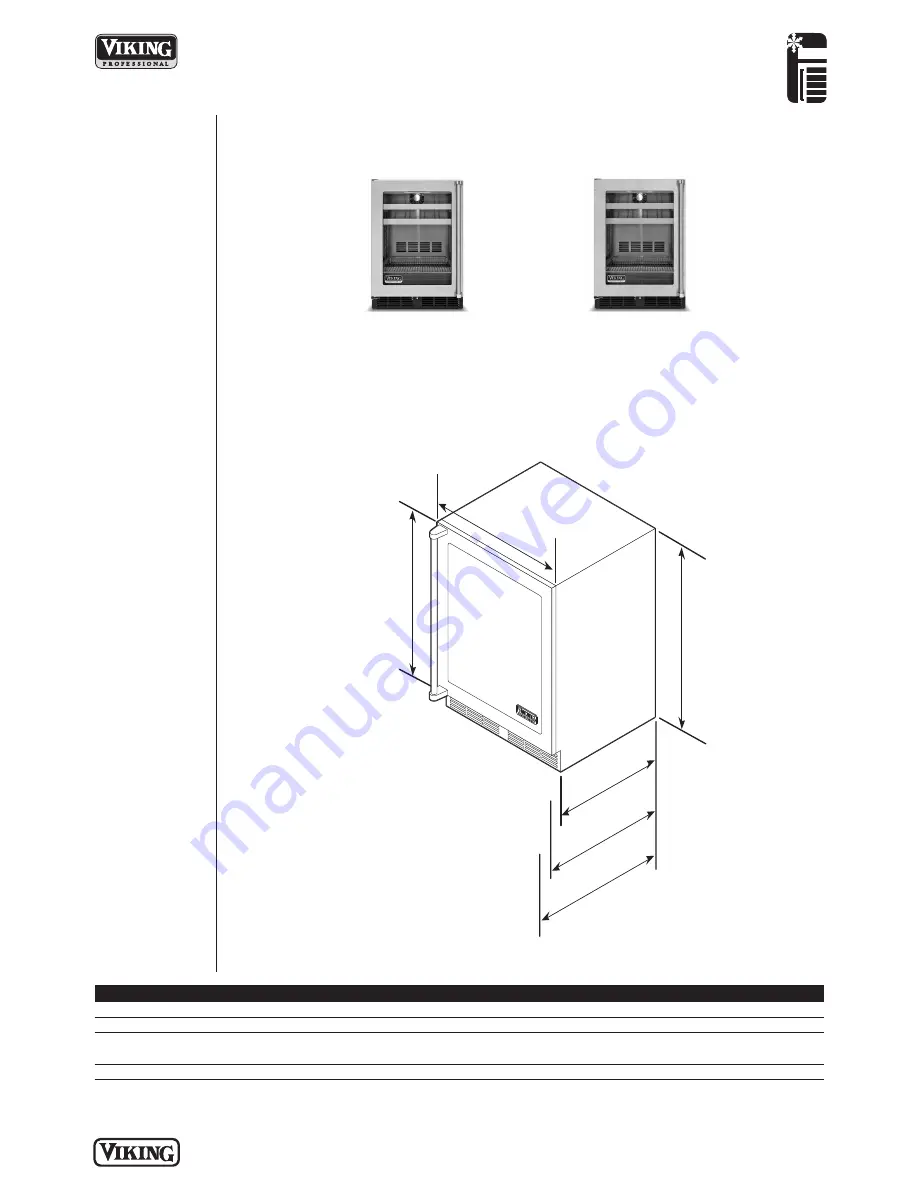 Viking FBCI1240GR Planning And Design Manual Download Page 2