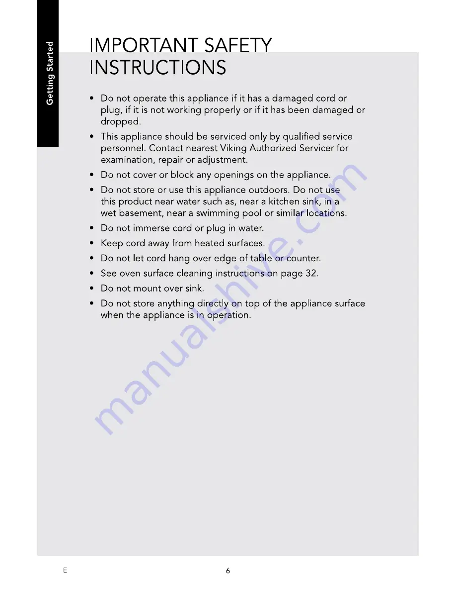 Viking RVM320SS Use & Care Manual Download Page 8