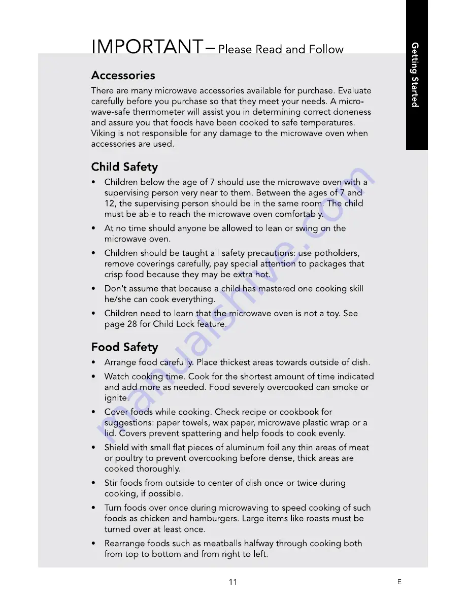 Viking RVM320SS Use & Care Manual Download Page 13