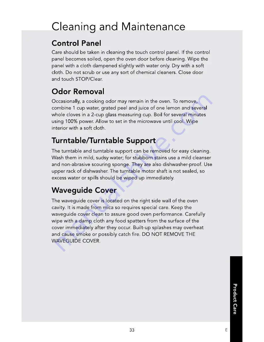 Viking RVM320SS Use & Care Manual Download Page 35