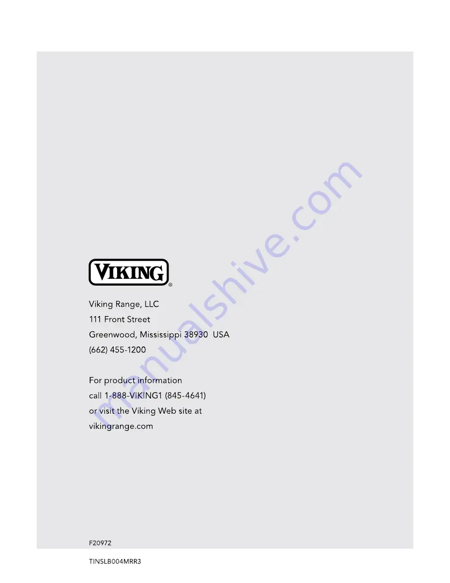 Viking RVM320SS Use & Care Manual Download Page 120