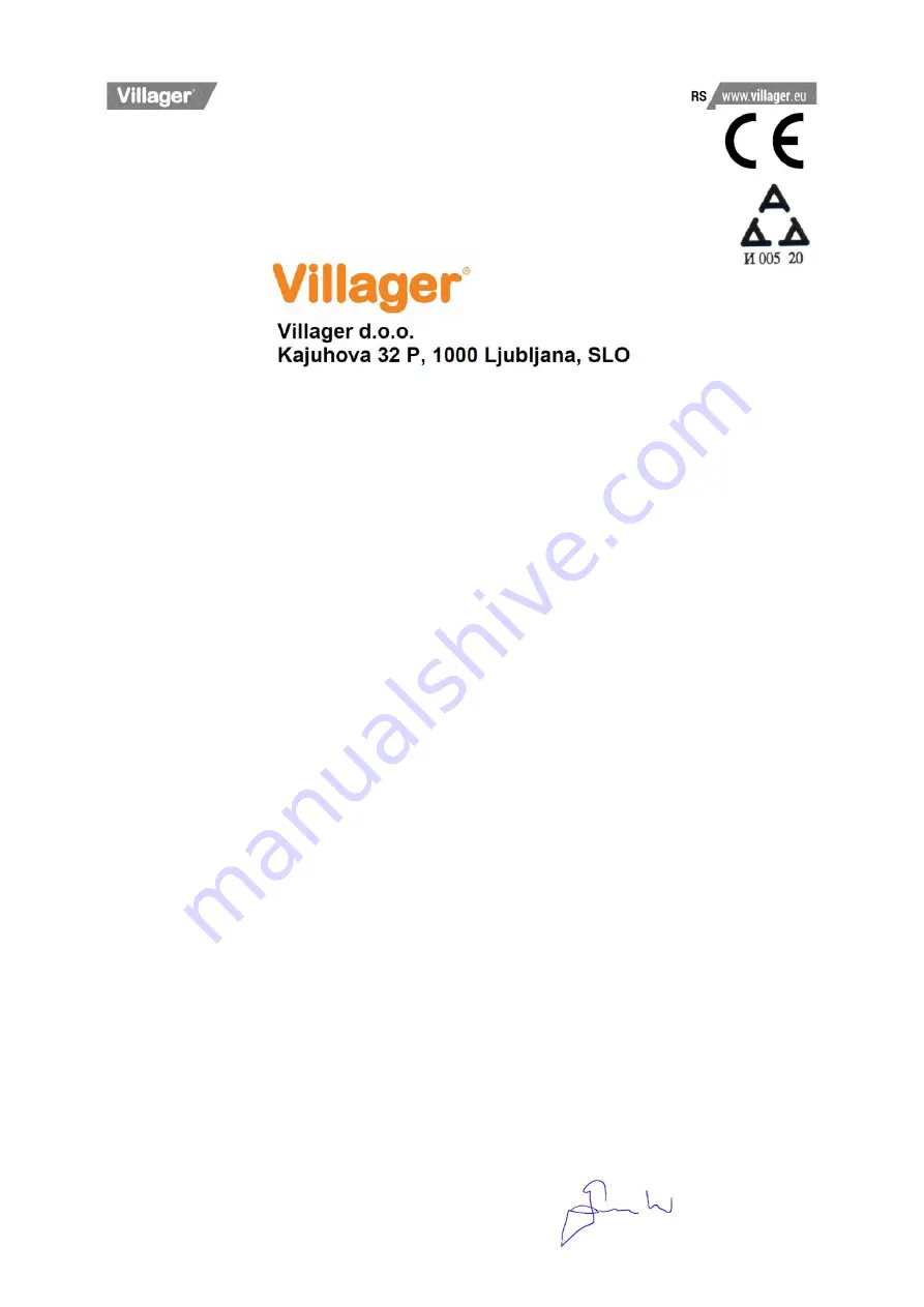 Villager SILENT FORCE VAT 264/50 Original Operation Manual Download Page 50