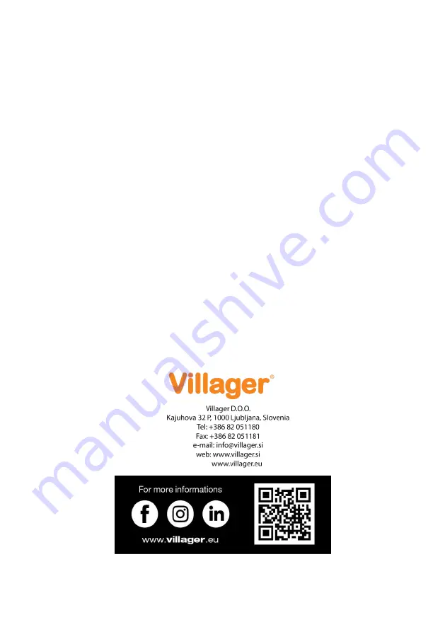 Villager VDS 625 Original Instruction Manual Download Page 145