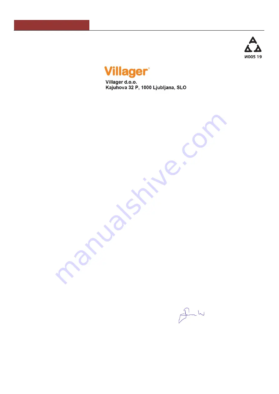 Villager VEBV 3000 Original Instruction Manual Download Page 82