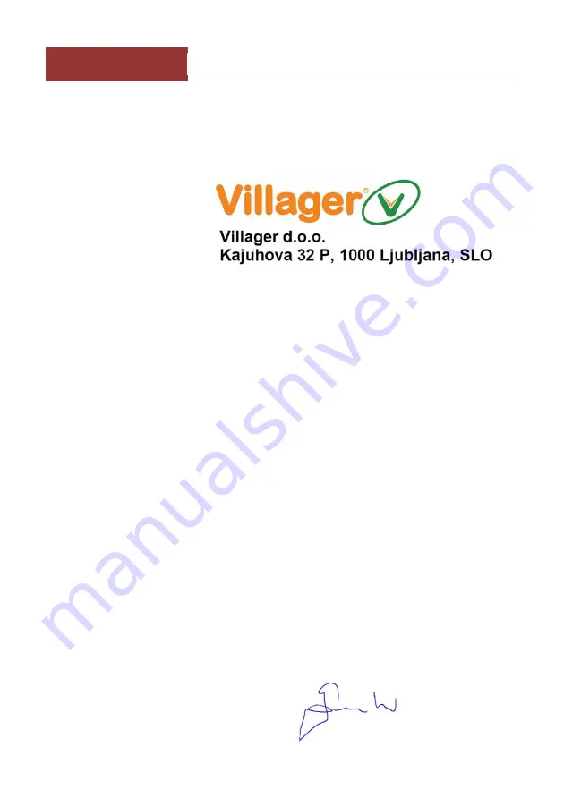 Villager VFP 2300 Original Instruction Manual Download Page 5