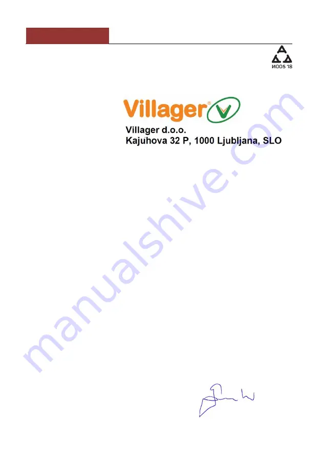 Villager VFP 2300 Original Instruction Manual Download Page 15