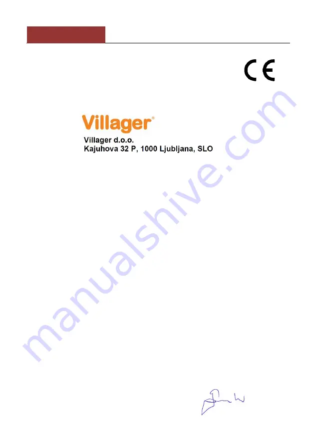 Villager VGP 2700 S Original Instruction Manual Download Page 192