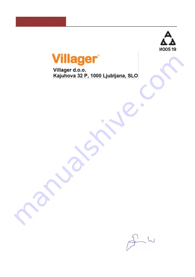 Villager VHW 155 Original Instruction Manual Download Page 48