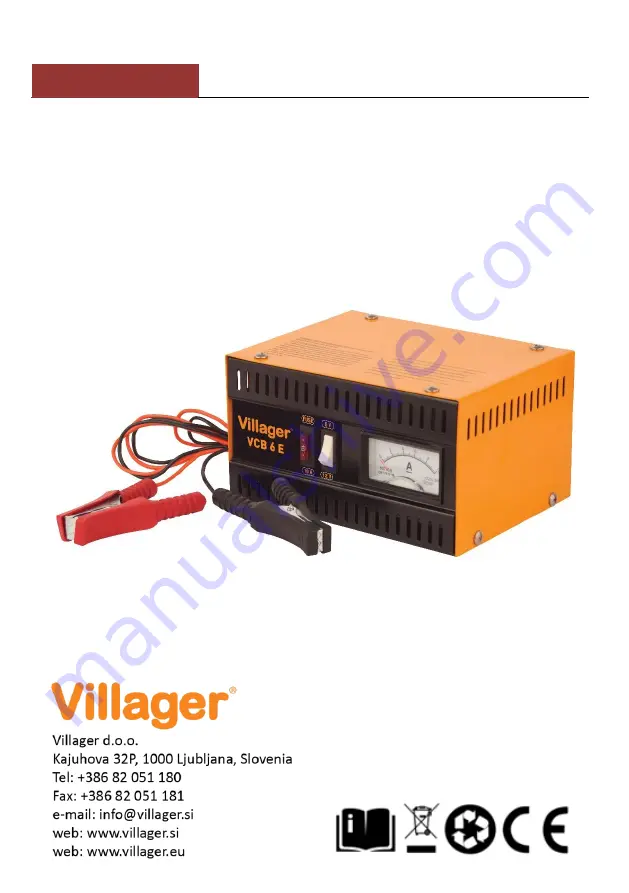 Villager Villager VCB 6E Original Instruction Manual Download Page 12