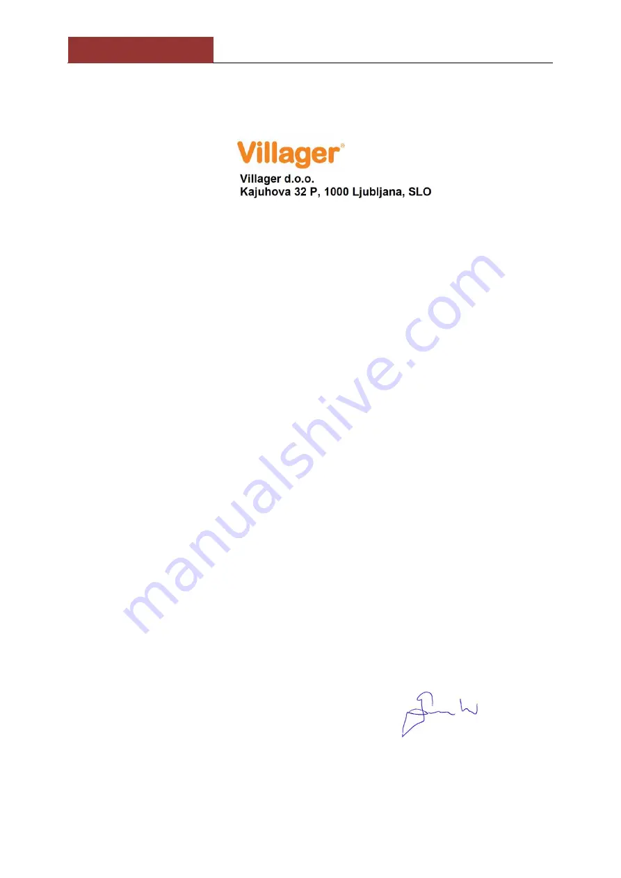 Villager Villy 1800 P Original Instruction Manual Download Page 15