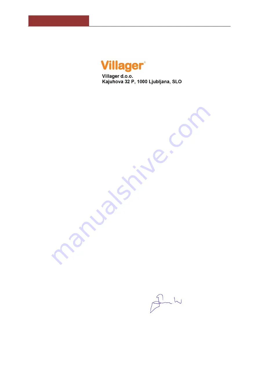 Villager Villy 1800 P Original Instruction Manual Download Page 61