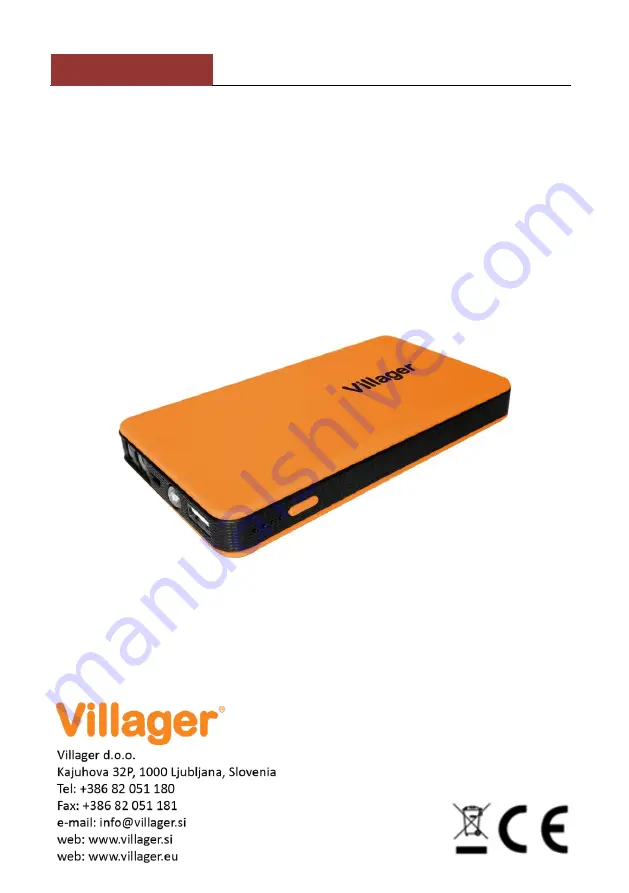 Villager VJS 2500 Original Instruction Manual Download Page 1